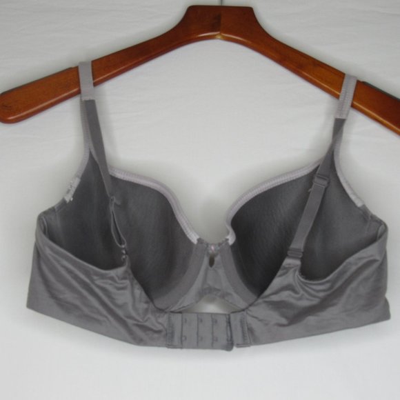 Victoria's Secret Body by Victoria Lined Demi Gray Lace Trim Bra 34D - Picture 8 of 9